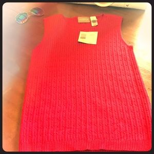 NWT Liz Claiborne Lizwear Red Knit Tank Sz M